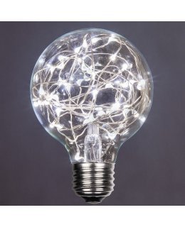 CL78454 E26 Base G80 Fairy Light COOL WHITE LED Bulb 